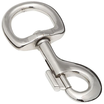 National Hardware N222-612 Bolt Snap, Round Swivel Eye, Nickel, 1-1/4 x 4-1/4 In.