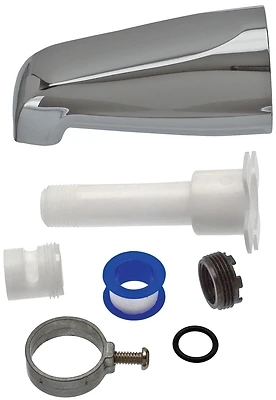 Danco 88702 Chrome Tub Spout, 1/2 In. Slip-Fit, With Adapters