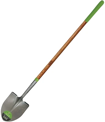 2535600 Long Handle Round Point Shovel, 8-3/4 In W Steel Blade, 48 In Hardwood Handle