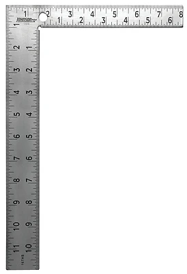 Johnson Level CS10 Steel Carpenter's Square, 8 In. x 12 In.