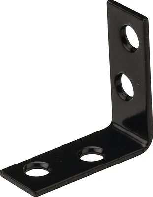 Corner Brace, Black, 1-1/2 x 5/8 In.