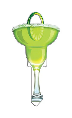 Lucky Line B109K Margarita Design Decorative Key Blank, Brass, Enamel