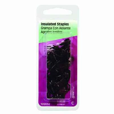 122652 Insulated Crown Staples 1/2 In L X 1/2 In W, 25 Pk, Steel