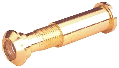 Defender Security U 9983 Solid Brass Door Viewer, 160 Degree, 1-3/8 to 2-1/8 In.