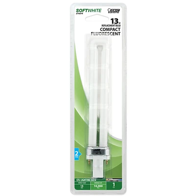 Feit Electric BPPL13 Compact Fluorescent Bulb, 13W, GX23 Base