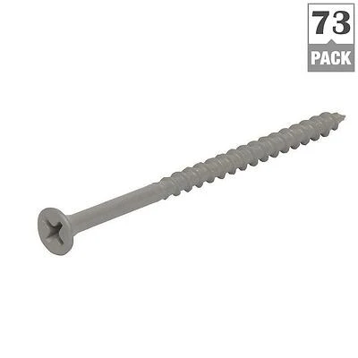 #10 x 3 in. Philips Bugle-Head Coarse Thread Sharp Point Polymer Coated Exterior Screw