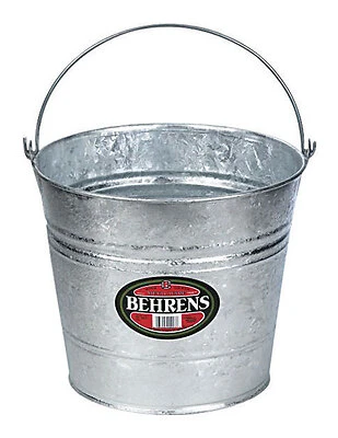 12 Qt. Hot-dipped Steel Pail With Reinforced Rim