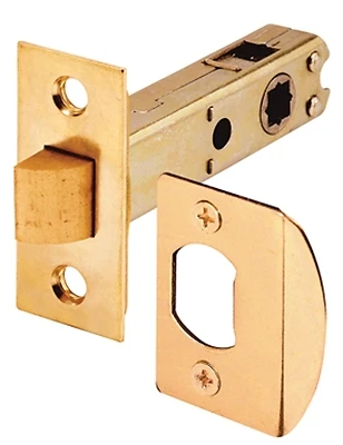 Defender Security E 2281 Passage Door Latch, Brass, 1-1/32 x 2-1/4 In.