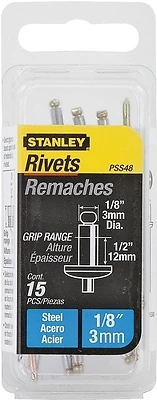 Pss48-1b 1/8" X 1/2" Steel Blind Rivets, High-strength, Reusable, 100 Pk