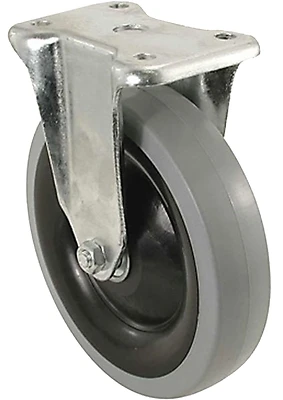 400 Series 9740 5 In. Rigid Caster, Tpr Wheel, 300 Lb Capacity, Gray