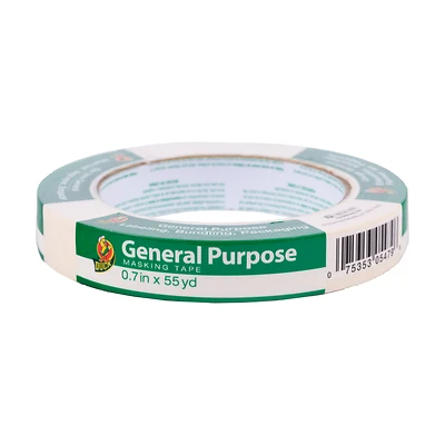 Duck 0.7 in. W x 60 yd. L White High Strength Masking Tape 1 pk