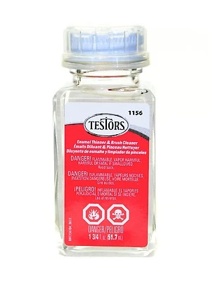 Testors 1156XT Enamel Thinner, Liquid, Clear, 1.75 Oz Bottle