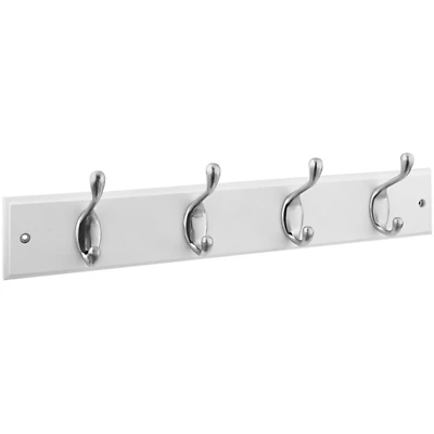National Hardware S813-030 Hook Rack, Satin Nickel, 35 Lb Capacity