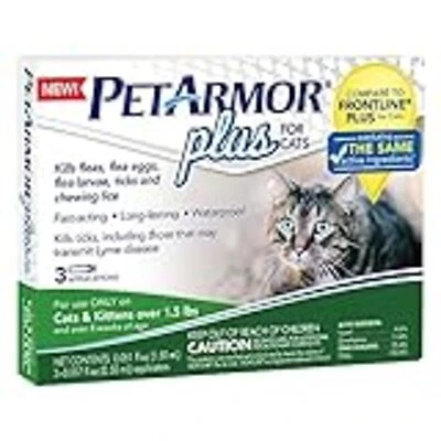 PetArmor Plus 5391 Flea and Tick Topical Treatment, Liquid, 0.017 fl-oz Tube