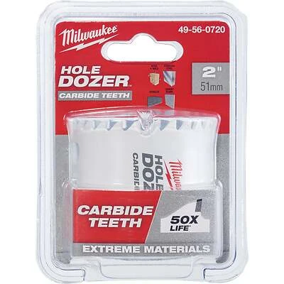 Milwaukee 49-56-0720 Hole Dozer 2 In. Carbide Teeth Hole Saw, 4 TPI