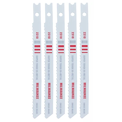 Milwaukee 48-42-2310 U-Shank Jig Saw Blade, 4-1/8 In., 10 TPI, Bi-Metal, 5-Pk.