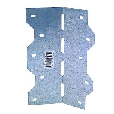 Adjustable L-Angle Connector, 18 Gauge Steel, 7 In.