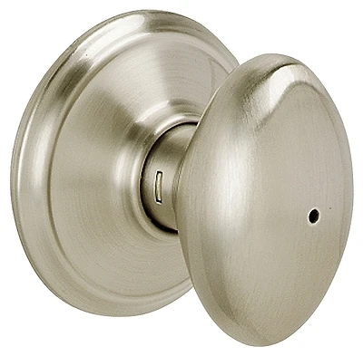 Satin Nickel Siena Egg-Knob Privacy Lockset