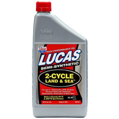 High Performance Semi-Synthetic 2-Cycle Land & Sea Engine Oil, 32 oz.