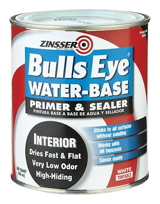 Zinsser Bulls Eye White Flat Primer and Sealer 1 qt.