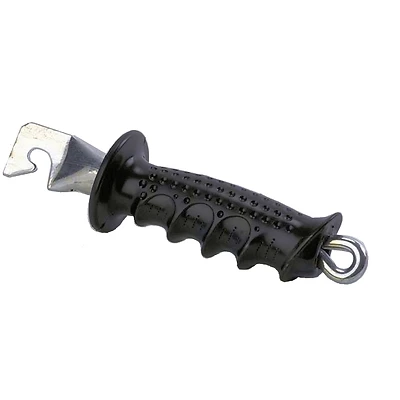 Old Ironsides Electric Fence Gate Handle, Spring Mechanism, Steel With Black Insulated Grip