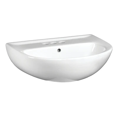 Evolution Pedestal Lavatory Sink Top, White, 24 In.