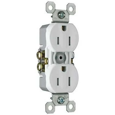 Pass & Seymour 15A White Weather/Tamper Resistant Duplex Receptacle