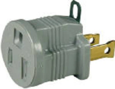 Pass & Seymour Vinyl Polarized Grounding Adapter, Electric Gray, 1875-Watt