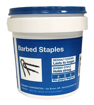 Bekaert 658107 Fence Staples, 8 Gauge, 1.5 In., 8 Lb. Bucket