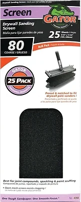 Sanding Screen, Coarse 80-Grit, 4.25 x 11.25 In., 25-Ct.