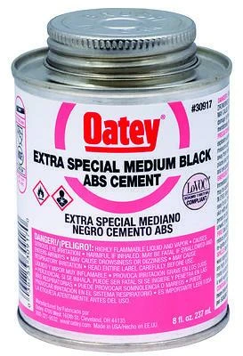 Oatey 30917 ABS Pipe Cement, Black, 8 oz.
