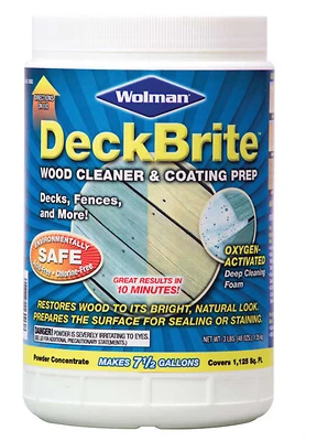 Wolman 16003 DeckBrite Wood Cleaner and Coating Prep, 3 lb Powder