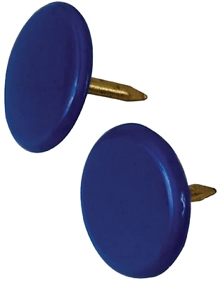 Hillman 122678 Thumb Tacks, Blue, Flat Head, 40-Pack