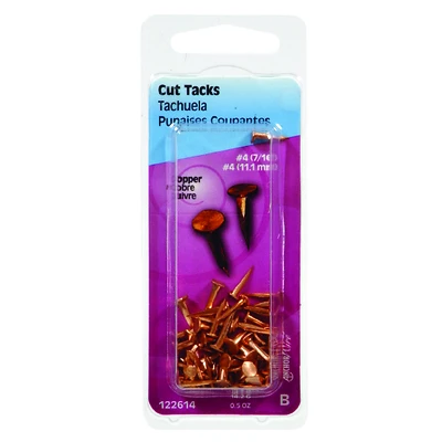 Hillman 122616 Copper Cut Tacks, #10, 5/8 In., 1/2 Oz.
