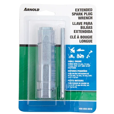 Arnold 490-850-0018 Spark Plug Wrench, 3/4, 13/16, 5/8 in Drive, Hex Drive, Metal