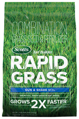 Scotts 18213 Turf Builder Rapid Grass Sun & Shade Mix, 5.6 Lbs.