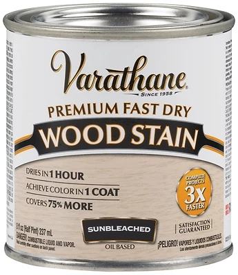 Varathane 262030 Fast Dry Interior Wood Stain, Oil-Based, Sun Bleached, 1/2-Pt.