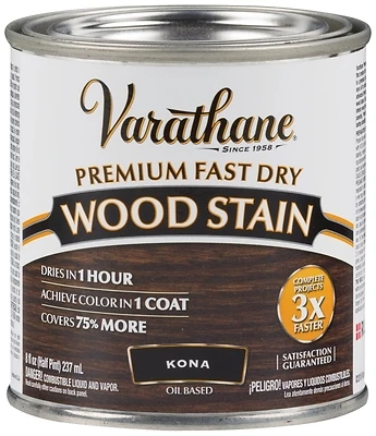 Varathane 262029 Fast Dry Interior Wood Stain, Oil-Based, Kona, 1/2-Pt.