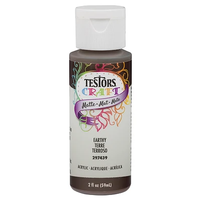 Testors 297439 Acrylic Craft Paint, Matte Earthy, 2 Oz