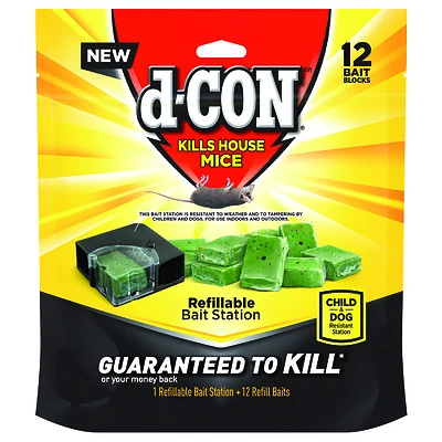 d-CON 98666 Refillable Bait Station, Sweetish Faint