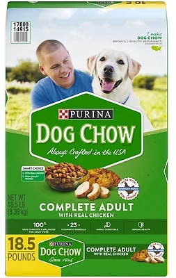 Purina Dog Chow 1780014915 Dry Dog Food, Adult Formula, 18.5 Lb Bag