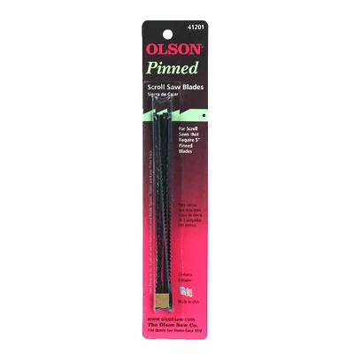 Olson SC41201 Scroll Saw Blade, Pinned End, 10-TPI, 5-In., 6-Pk.
