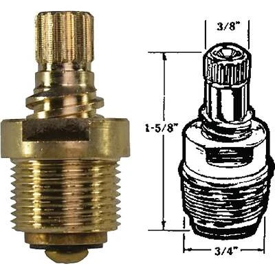 US Hardware P-451C Faucet Stem, Brass, 1-5/8 in L, For: Empire 8 in Bath Tub Faucets