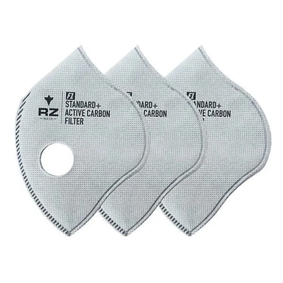 RZ Mask 82811 F1 Replacement Active Carbon Filter, XL, 3 Pack