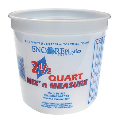 Mix 'n Measure 2.5 Quart Paint Pail - Solvent Resistant Container