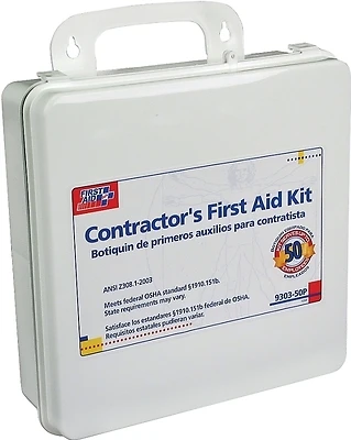 9303-50p 237-piece First Aid Kit For 50 People, Plastic Case