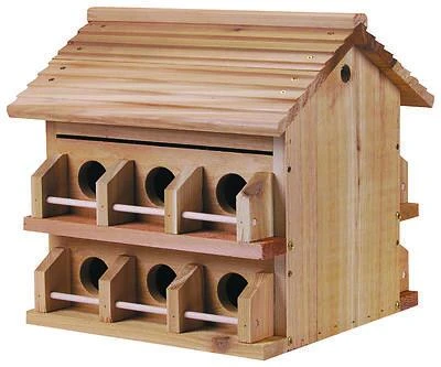 Heath M-12DP Cedar Purple Martin Bird House, 12 Rooms, 10 In H