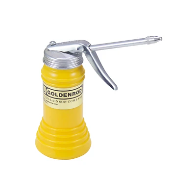 Goldenrod 610 Pistol Pump Oiler, 6 Oz Capacity, Straight Spout, Plastic, Yellow