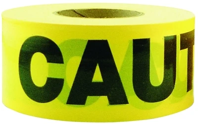 C.H. Hanson 16000 Barricade Safety Tape, 1000 Ft L x 3 In W, Black/Yellow