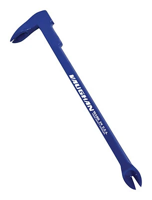 57036 Nail Puller, 14-1/4 In L, Flat Claw Tip, Steel, Blue, 1 In Dia, 3 In W